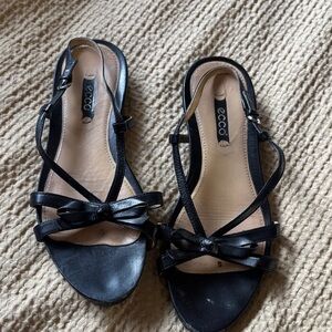 Ecco Women's Black Strappy Sandals